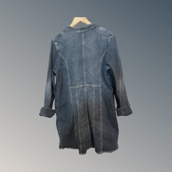 Motto Your Style Mantra Retro Denim Coat Dress Jacket Sgt Pepper Style - Picture 3 of 11